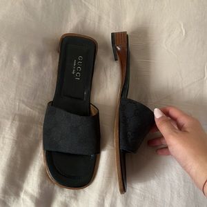 Gucci slides - GG logo print